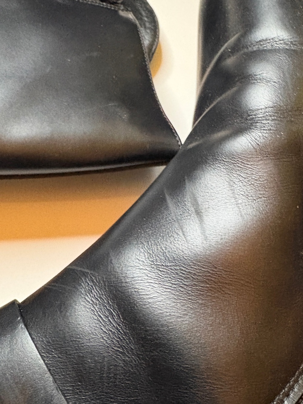COLE HAAN Gratia black leather round toe riding crafted in Italy heeled boot - Picture 14 of 14